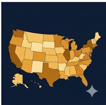 United States map showing temporary license plate rule variations by state